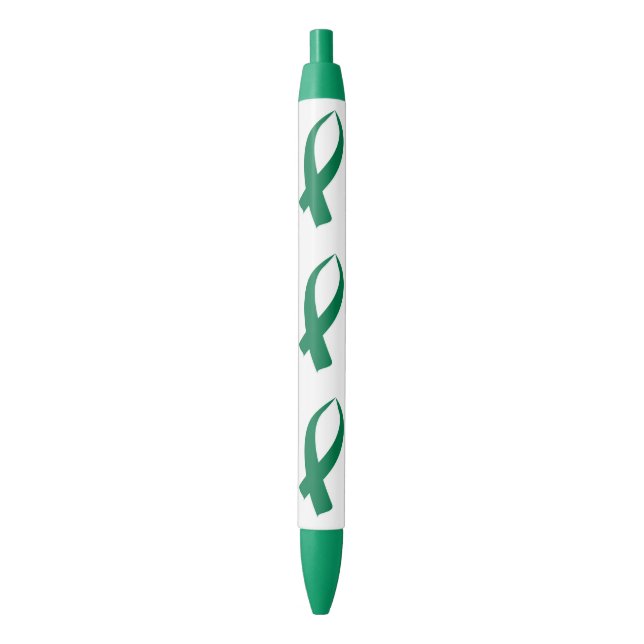 Caneta Preta Laço de Conscientização (Verde) (Frente Vertical)
