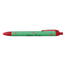 Caneta Preta Ladybug verde-bonito