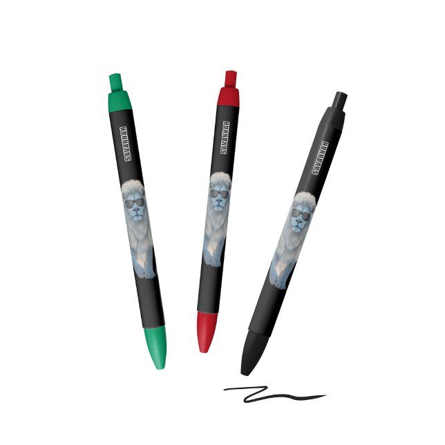 Caneta Preta Leão branco (Criador carregado)