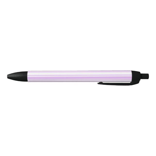 Caneta Preta Lilac, púrpura e tiras doces brancas (Parte Inferior)