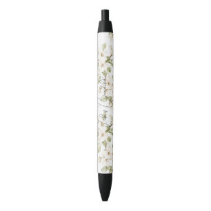 Caneta Preta Linda Árvore Florindo em Creme