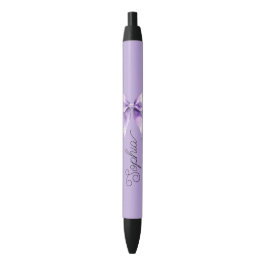 Caneta Preta Lindo Arco Roxo Nome Personalizado
