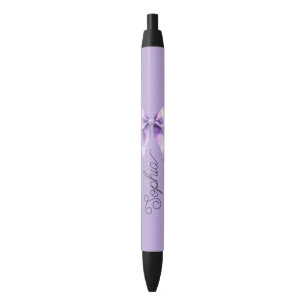 Caneta Preta Lindo Arco Roxo Nome Personalizado