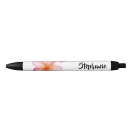 Caneta Preta Lindo Design Floral Kath Golap Rosa