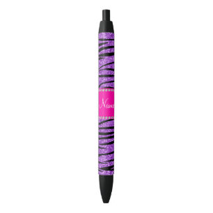 Caneta Preta Listra roxa pastel conhecida do rosa da zebra do