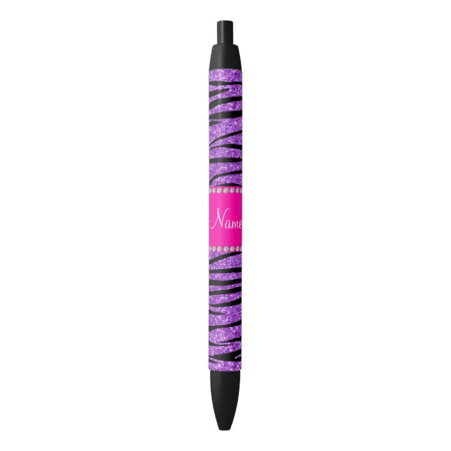 Caneta Preta Listra roxa pastel conhecida do rosa da zebra do (Frente Vertical)