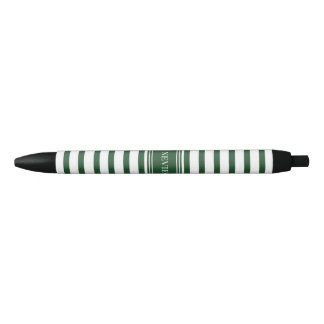 Caneta Preta Listra Verde