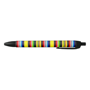 Caneta Preta Listras brilhantes de serape