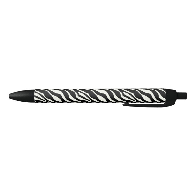 Caneta Preta Listras da zebra - preto e branco (Parte Inferior)