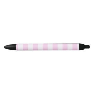 Caneta Preta Listras Pastéis - Rosa