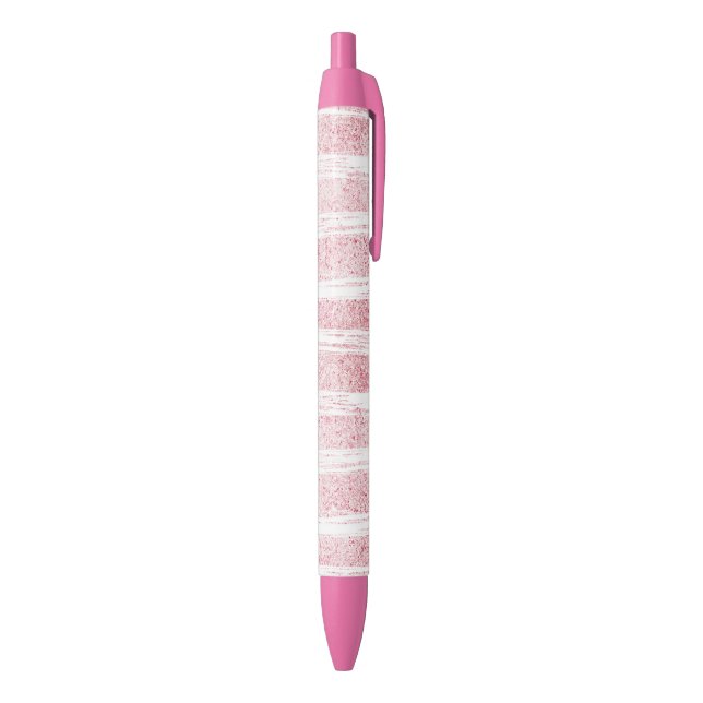 Caneta Preta Listras Rosa Espelhadas (parte de inferior (Vertical))
