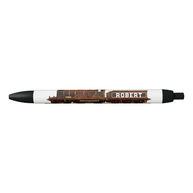 Caneta Preta Locomotiva de Trem Personalizada (Frente)