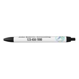 Caneta Preta Logotipo Corporativo Contador Personalizado Escrit