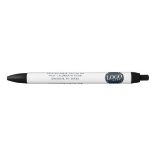 Caneta Preta Logotipo Corporativo Elegante Brinde Personalizado