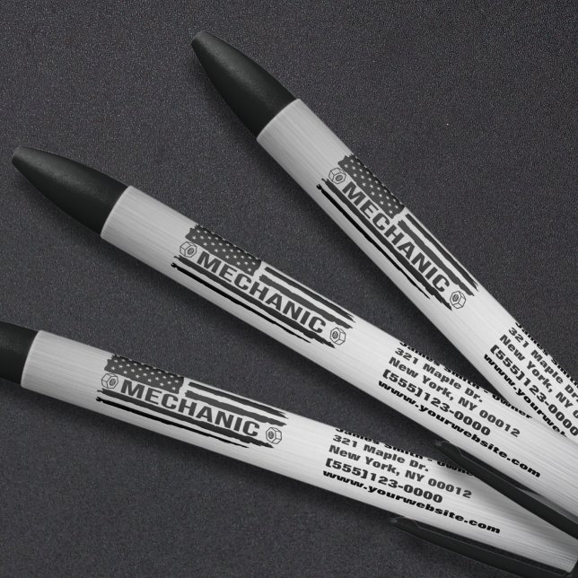 Caneta Preta Logotipo de empresa para reparação automática de s (Criador carregado)
