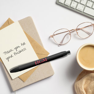 Caneta Preta Logotipo do profissional de negócios Monograma pre