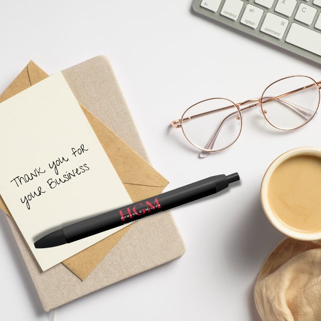 Caneta Preta Logotipo do profissional de negócios Monograma pre (Criador carregado)