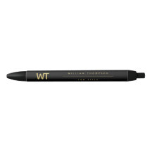 Logotipo Dourado preto personalizado