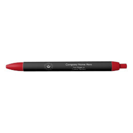 Caneta Preta Logotipo Personalizado Minimalista Simples & Promo