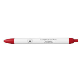 Caneta Preta Logotipo Personalizado Minimalista Simples & Promo