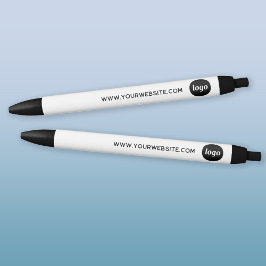 Caneta Preta Logotipo simples Promocional para empresa no site 