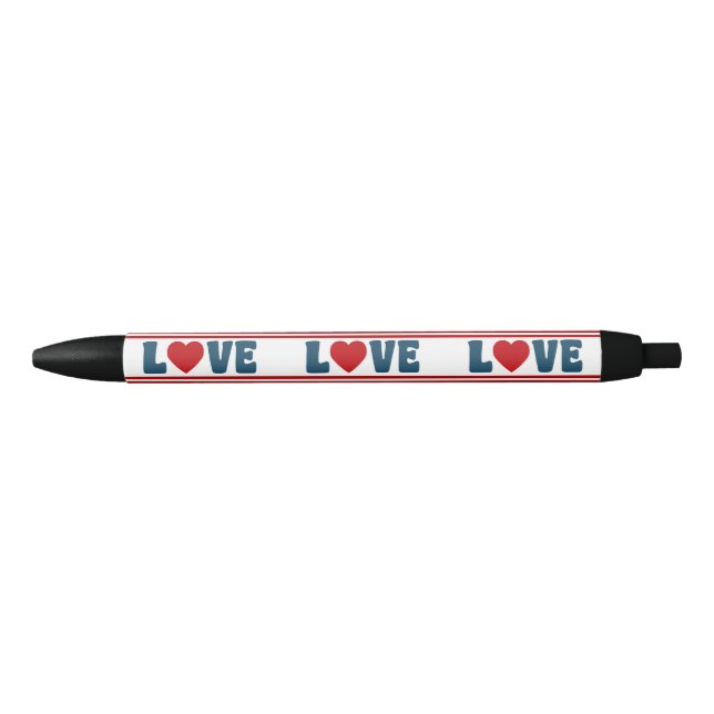 Caneta Preta Love design (Frente)