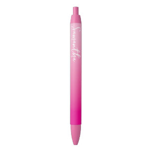 Caneta Preta Luz Personalizada e Hot Pink Ombre