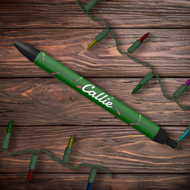Caneta Preta Luzes de Cordas de Natal (Criador carregado)