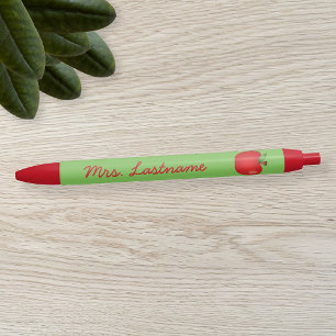 Caneta Preta Maca de Desenho Vermelha com Nome Personalizado