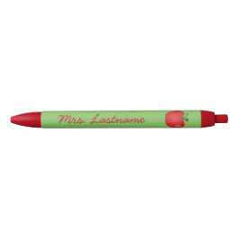 Caneta Preta Maca de Desenho Vermelha com Nome Personalizado