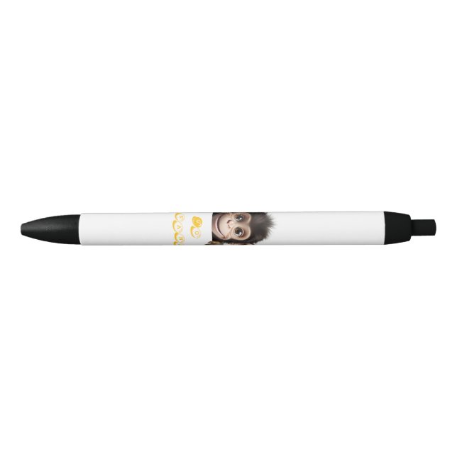 Caneta Preta macaquinho vai banana (Frente)