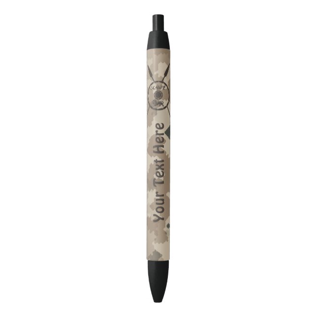 Caneta Preta Maccabee Shield e Spears - Deserto (Frente Vertical)