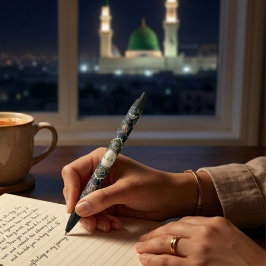 Caneta Preta Madinah Masjid Nabawi Rawdah Tapete Verde