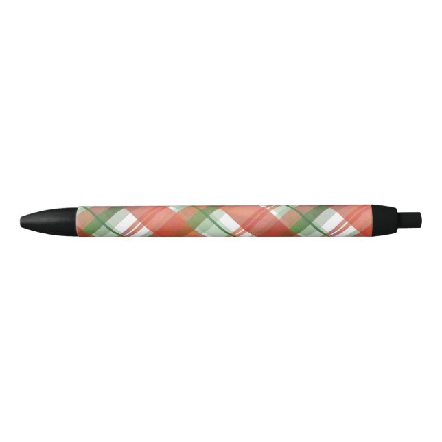 Caneta Preta Madras Xadrez Natal (Frente)