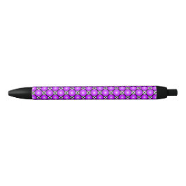 Caneta Preta Magenta Pink Pontos Preto Branco Padrão Xadrez