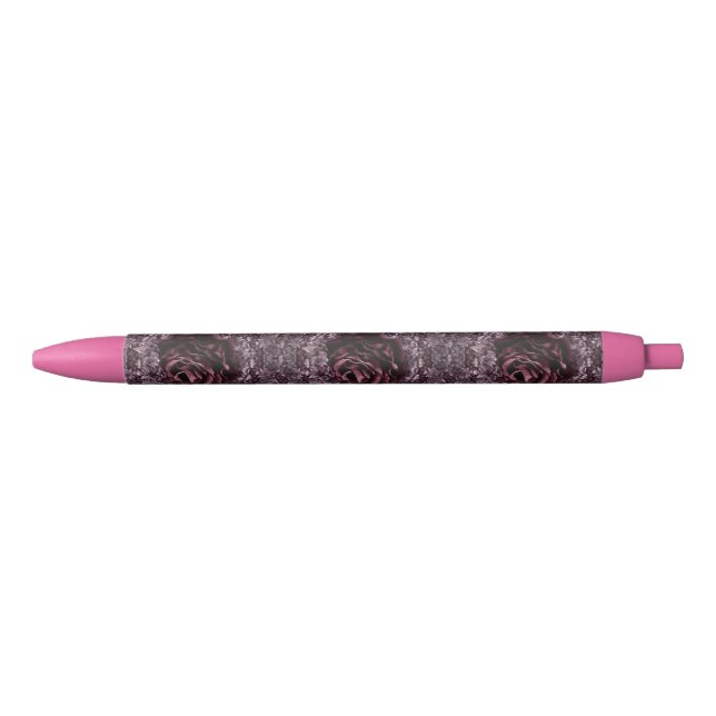 Caneta Preta Mandala de Rosa  (Frente)