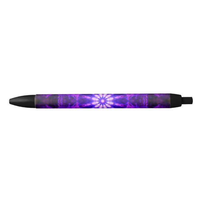 Caneta Preta Mandala Puro Brilhante (Frente)