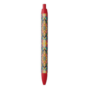 Caneta Preta Mandala Sinfonia de Cores – Floral Psicodélico Ous