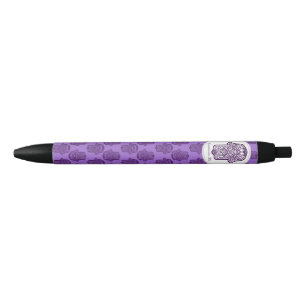 Caneta Preta Mão do Henna de Hamsa (roxo)