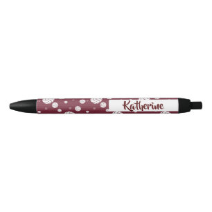 Caneta Preta Maroon Voleibol Chevron Patternado