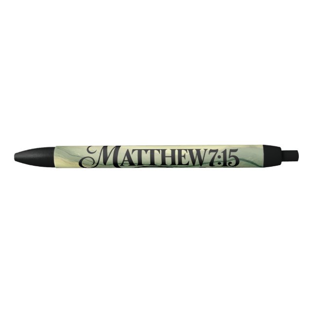 Caneta Preta Mateus 7:15 (Frente)