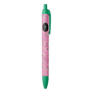 Caneta Preta Melancia Melancia Fruta Rosa Verde 