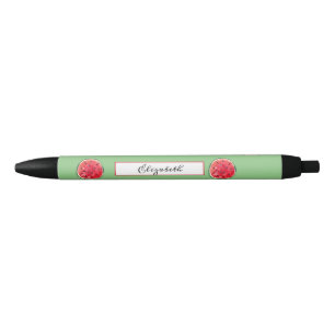 Caneta Preta Melancia Verde Aquarela Resfriante