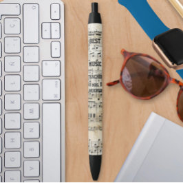 Caneta Preta Melhores Notas Musicais de Professores de Música