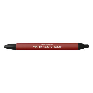 Caneta Preta Mercadorias de Banda Engraçada Nome Personalizado
