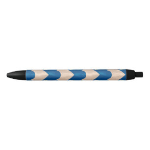 Caneta Preta Metallic blue geometric diamond shapes