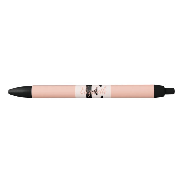 Caneta Preta Minimalist typography monogram name  (Frente)
