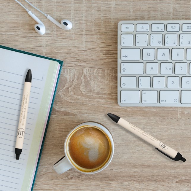 Caneta Preta Mínimo bege simples (Criador carregado)