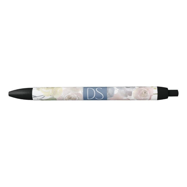Caneta Preta Misty Lake | Adorável Personalidade Floral Maciça  (Frente)