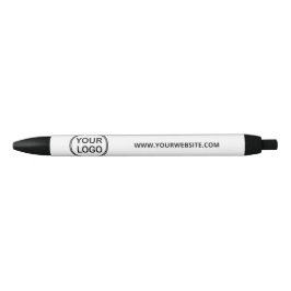 Caneta Preta Modelo de logotipo de marca de empresa personaliza